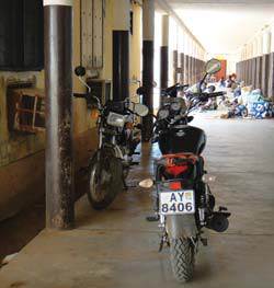 Motorcycles-hospital-corridor
